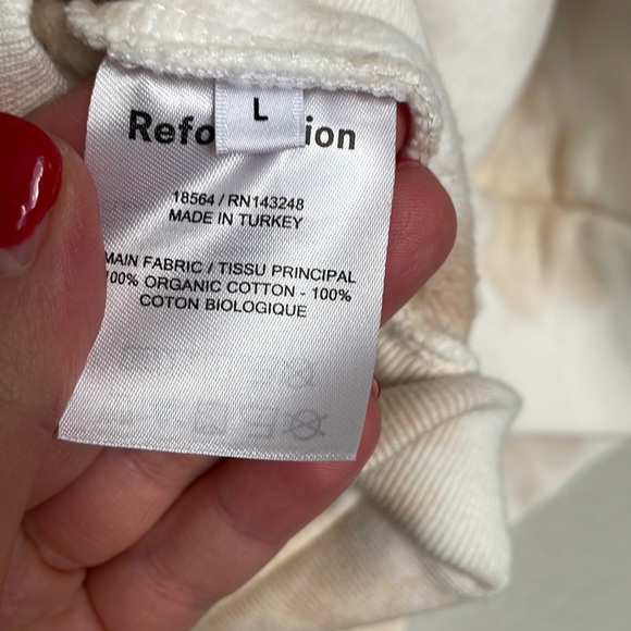 NWOT Reformation Hunter Swirl Tie Dye Crewneck Pullover Sweatshirt - Picture 5 of 9